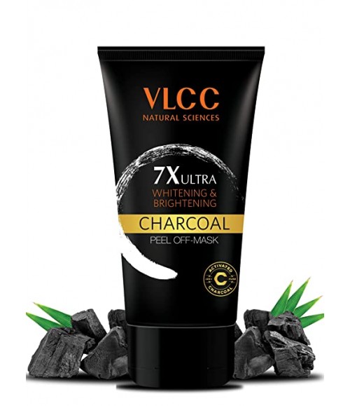 VLCC 7X Ultra Whitening and Brightening Charcoal Peel Off Mask, 100g